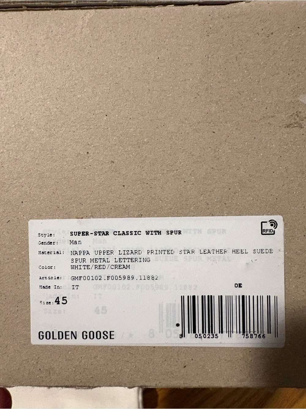 Golden Goose White Sneakers with Red Star - Picture 5 of 5